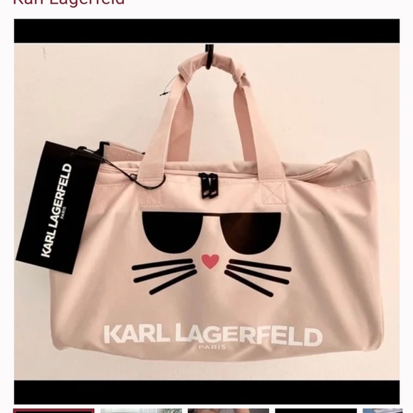 Karl Lagerfeld Bags Karl Lagerfeld Paris White Cat Choupette Pink